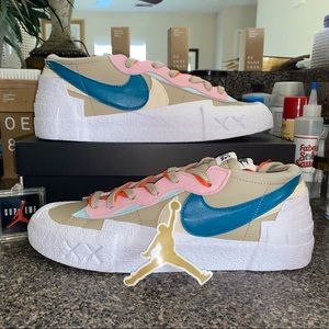 NIKE X SACAI X KAWS BLAZER LOW  REED TAN